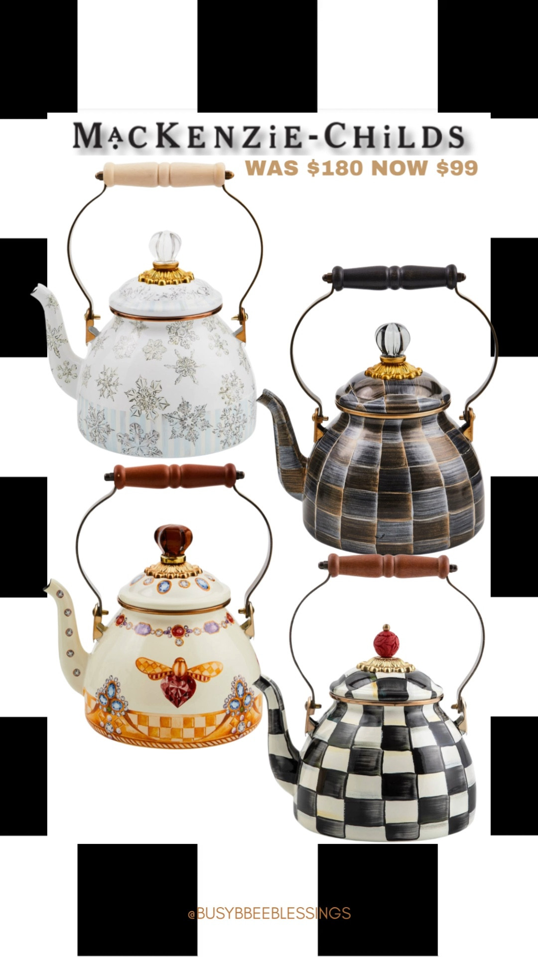 ✨ Don’t miss this major moment! Select MacKenzie-Childs Tea Kettle Collection now ON SALE!

From the iconic Courtly Check to charming florals and seasonal stunners, these handcrafted kettles are a functional work of art and a total kitchen statement. Whether you’re a longtime collector or grabbing your first piece, this is the time to shop! These styles rarely go on sale, and they won’t last long! 🫖

Check out the entire sale! There are so many gorgeous pieces at prices you don’t want to miss.

#LTKHome #LTKSeasonal #LTKSaleAlert