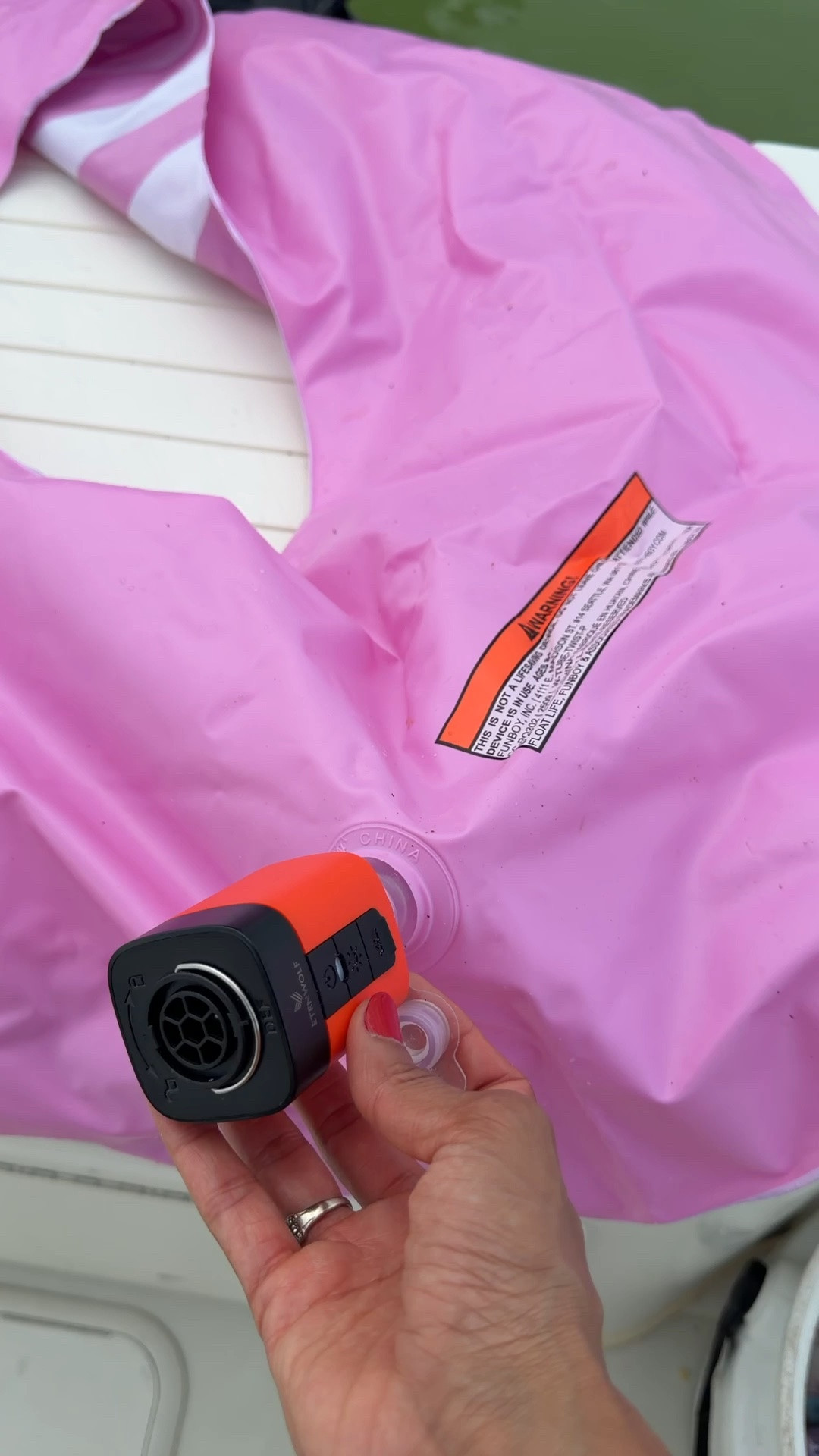 Travel air pump is amazing! You charge it with a usb. No plugs needed

#LTKTravel #LTKmomlife