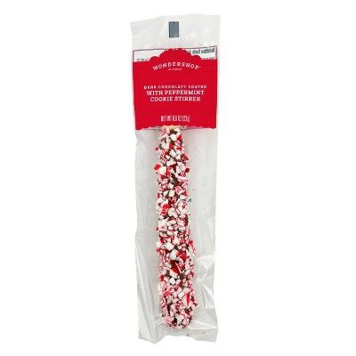 Holiday Dark Chocolaty Coated Peppermint Cookie Stirrer Stick - 0.8oz - Wondershop™ | Target