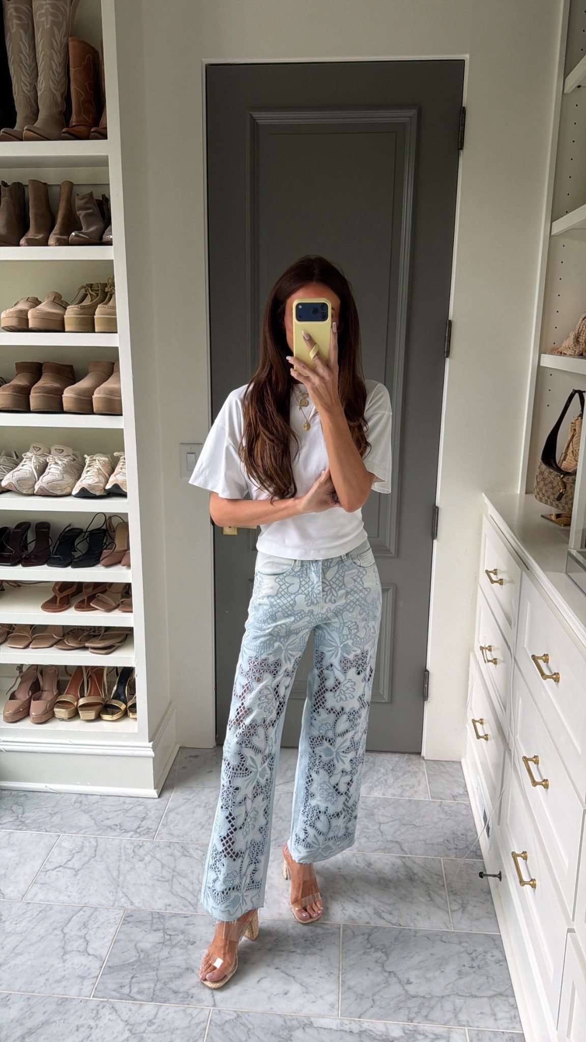 Dinner outfit, summer outfit, fun jeans, white tee, mini bag, date night outfit, gno outfit

#LTKgrwm #LTKootd #LTKMothersDay