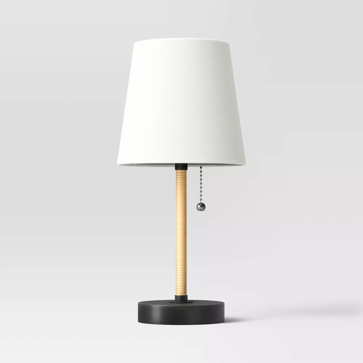 Mini Rattan Wrap Stick Table Lamp Black - Threshold™ | Target