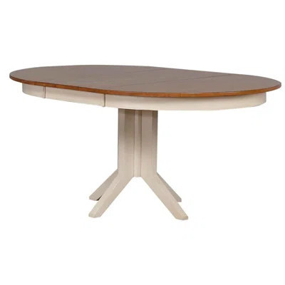 Contemporary 30" Extendable Rubber Solid Wood Pedestal Dining Table | Wayfair North America