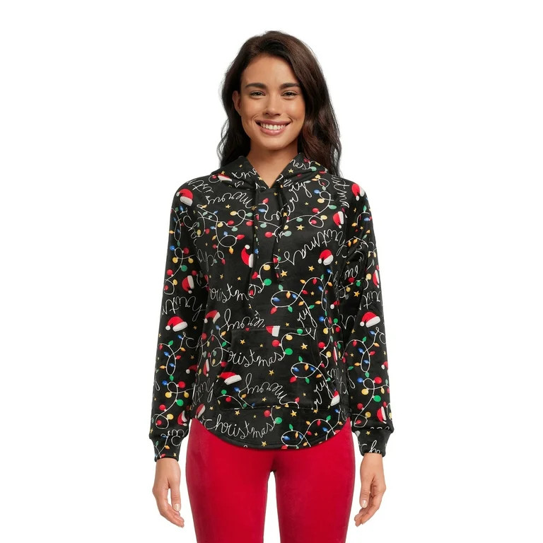 No Boundaries Juniors Christmas Pullover Hoodie, Sizes XS-3XL | Walmart (US)