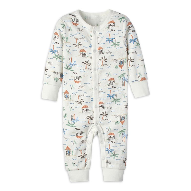 Modern Moments by Gerber Baby Boy or Girl Unisex Long Sleeve Coverall (Newborn - 12 Months) | Walmart (US)