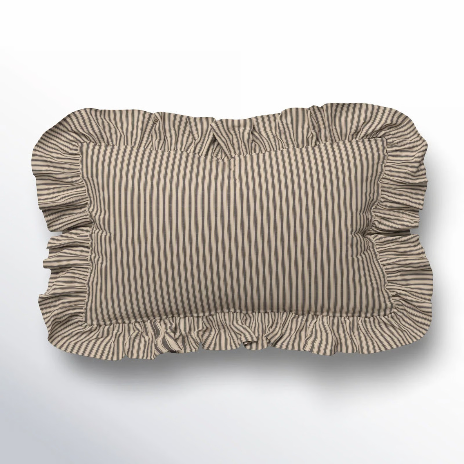 Ruffled Cotton Reversible Throw Pillow | Wayfair North America