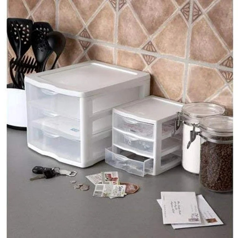 Sterilite 3 Drawer Unit Plastic, White | Walmart (US)