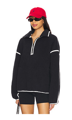 WellBeing + BeingWell Morena Fleece Half Zip in Black & White from Revolve.com | Revolve Clothing (Global)