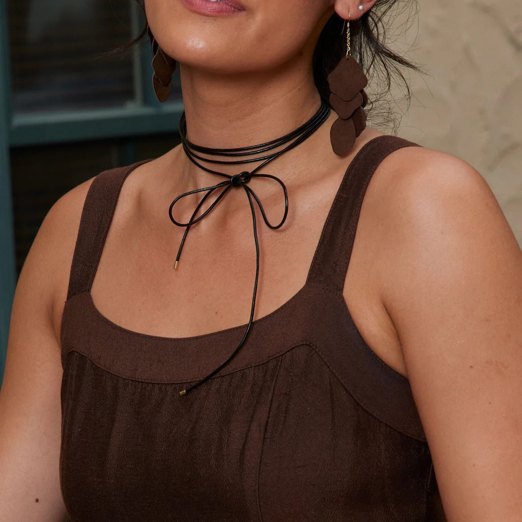 Casanova Cord Necklace | Nickel and Suede