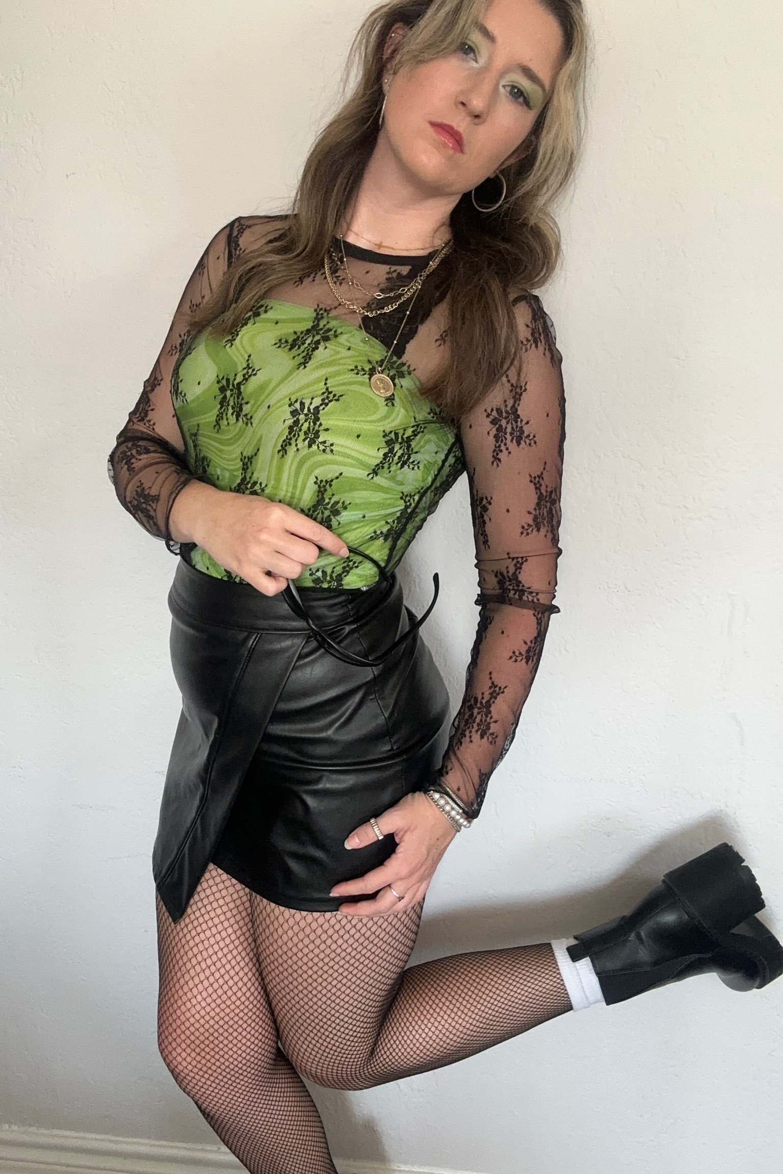 Sweat Tour Outfit Idea - BRAT Outfit for CharliXCX and Troye Sivan - black and green #brat

#LTKFindsUnder50