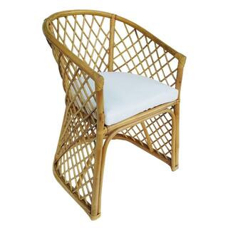 D-Art Collection Natural Rattan Palm Chair | The Home Depot