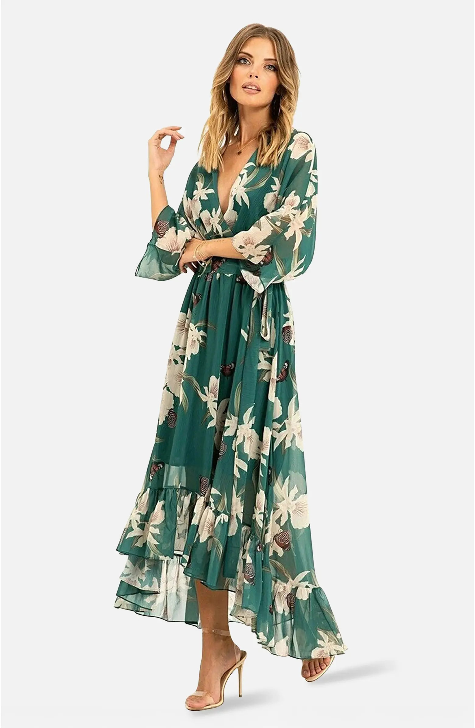 Dip Hem Sleeve Dress | Nordstrom