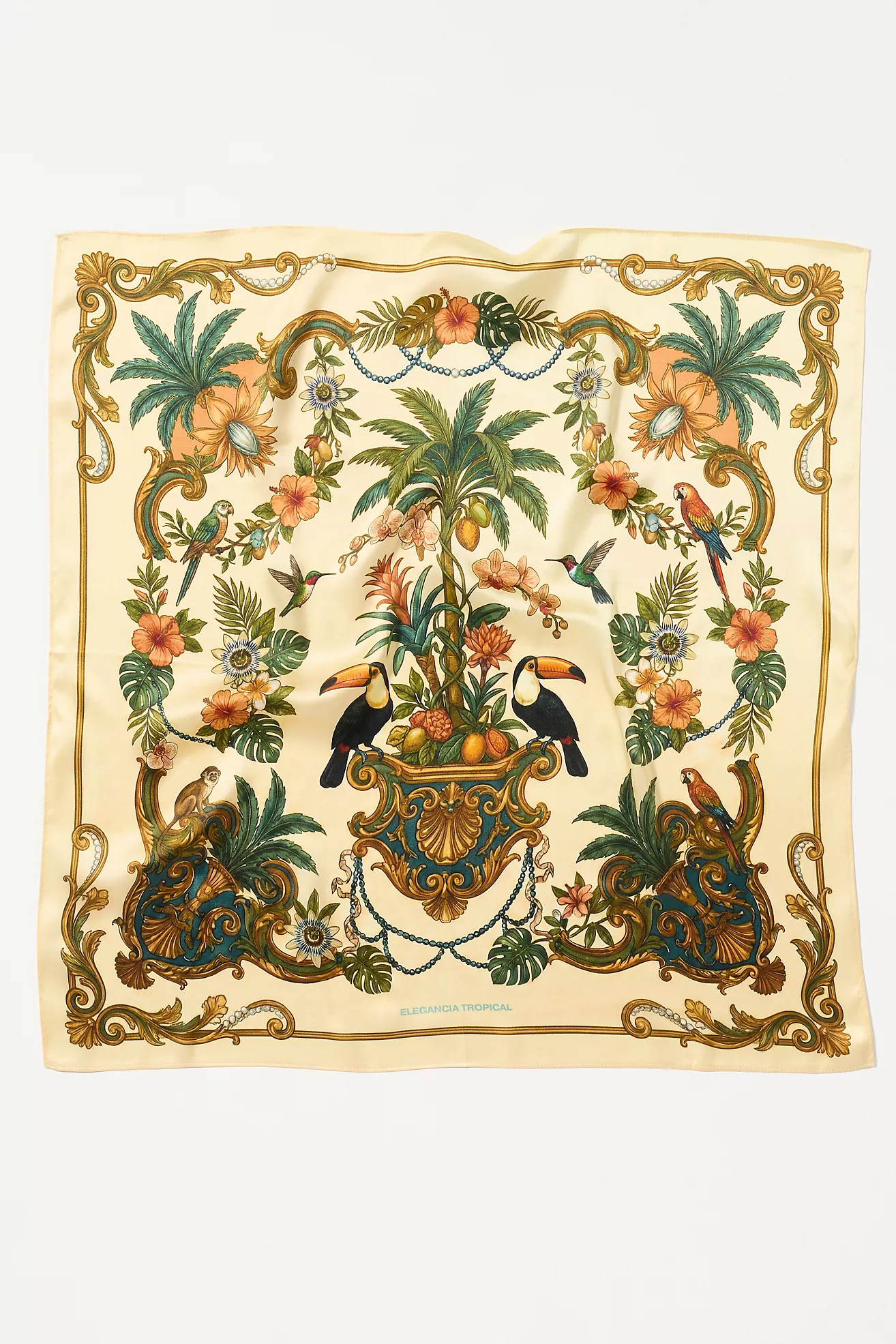 Elegancia Tropical 100% Silk Scarf | Anthropologie (US)