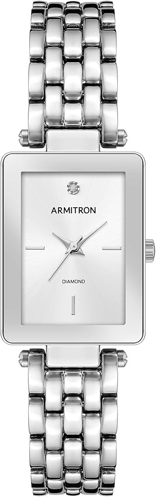 Armitron Women's Rectangular Genuine Diamond Dial Bracelet Watch, 75/5769 | Amazon (US)