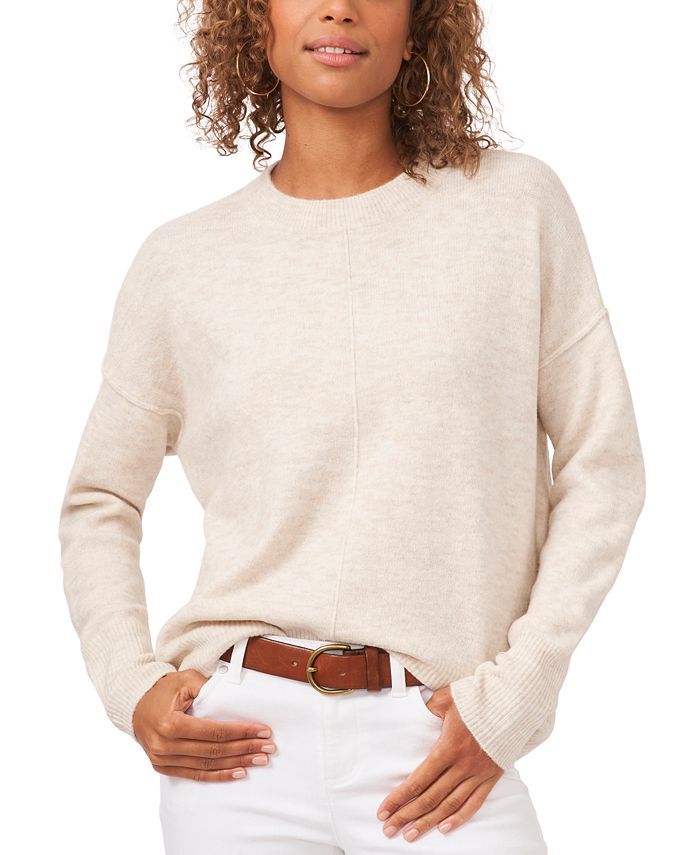 Vince Camuto Long Sleeve Extend Shoulder Sweater  & Reviews - Sweaters - Women - Macy's | Macys (US)