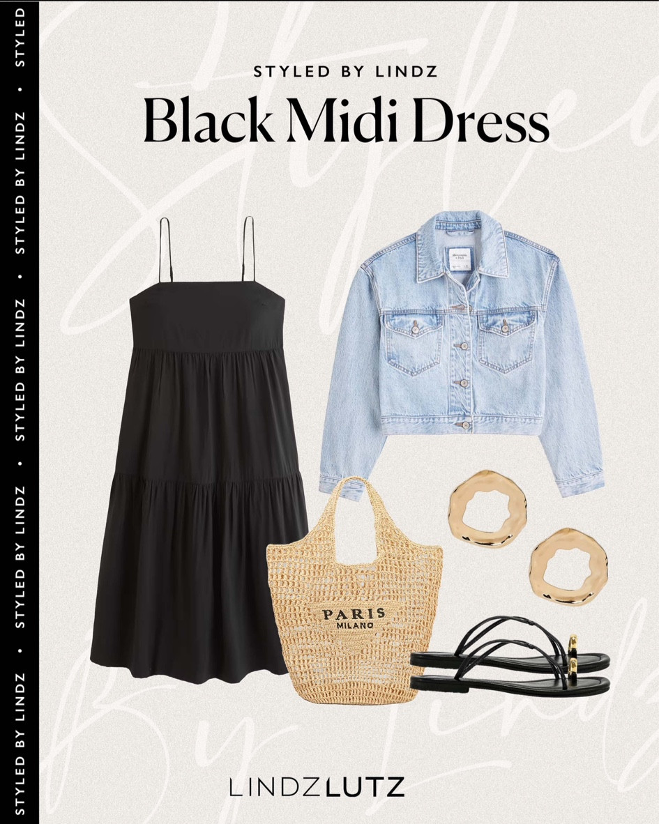 Black kiddo dress — denim jacket — tote bag — sandals — Summer concert — Amazon fashion — Abercrombie 

#LTKunder100 #LTKFind #LTKSeasonal
