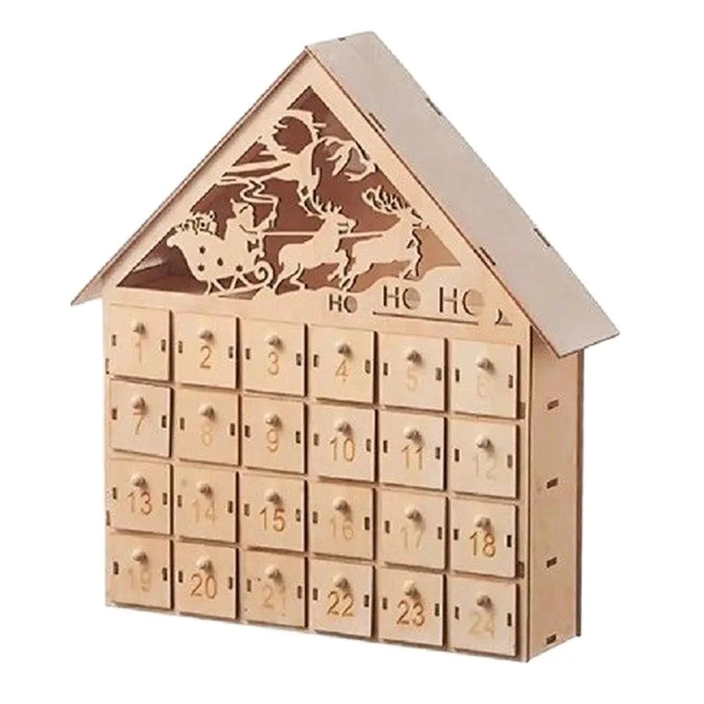 2025 Christmas Wooden Advent Calendar with 24 Storage Drawers, Countdown to Christmas Decoration ... | Walmart (US)