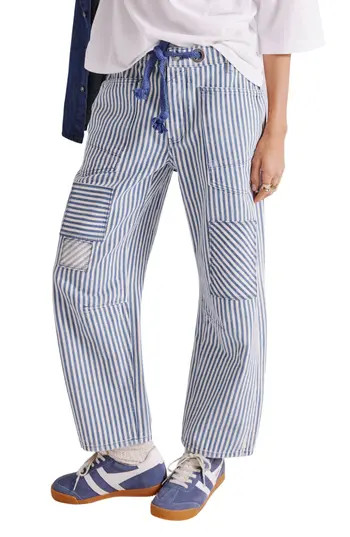 Free People Moxie Railroad Stripe Pants in Dark Slate at Nordstrom Rack, Size 32 | Nordstrom Rack