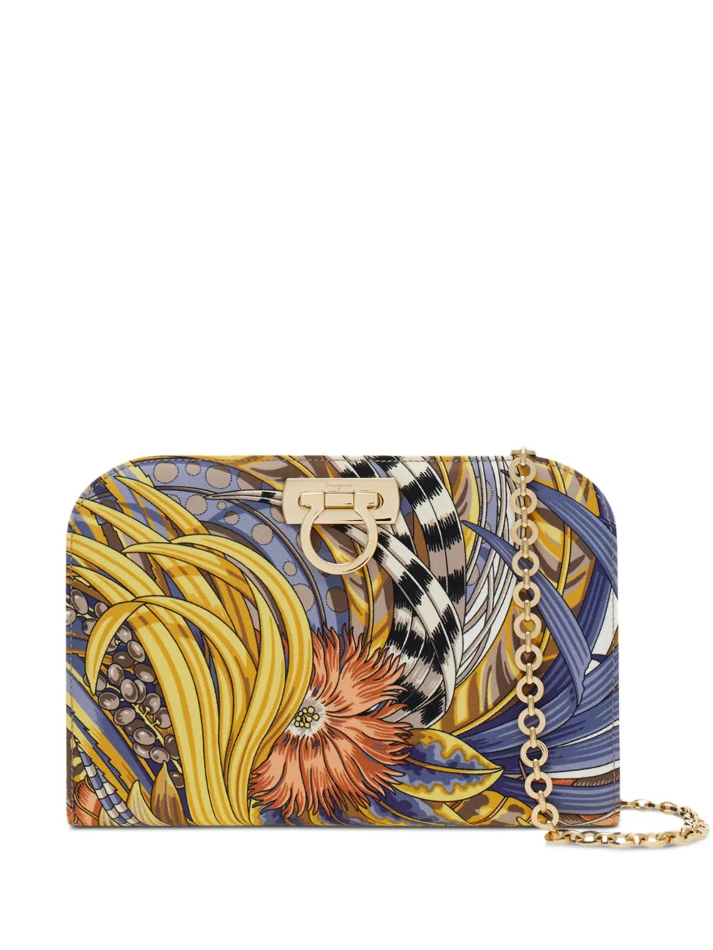Ferragamo Diana clutch - Yellow | Farfetch Global