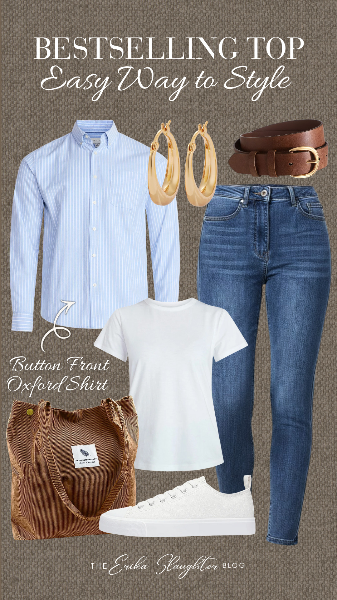 A bestselling button-front Oxford, styled with classic denim, a clean base tee, and understated accessories. Timeless pieces, styled the right way.

#Bestseller #OxfordShirt #ClassicStyle #EverydayOutfit #StyledWithEase #WardrobeEssentials 

 #LTKootd #LTKBeauty #LTKTravel