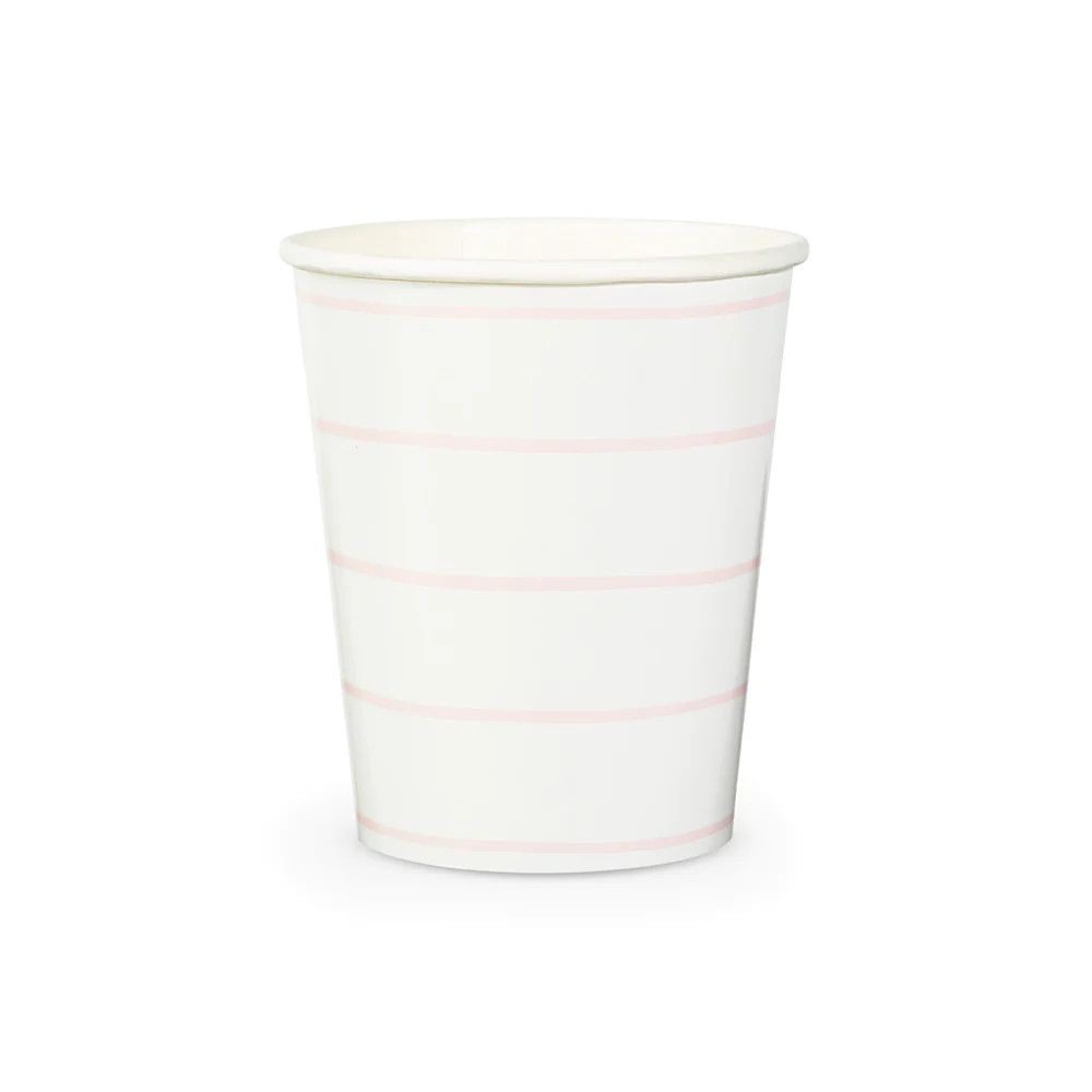 blush frenchie striped 9 oz cups | Daydream Society