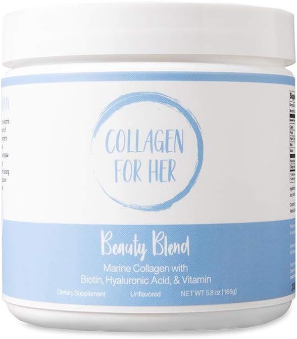 Marine Collagen Beauty Blend - Hydrolyzed Marine Collagen, Hyaluronic Acid, Biotin, Vitamin-C for... | Amazon (US)