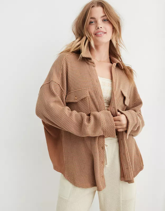 Aerie LumberJane Waffle Shirt | Aerie