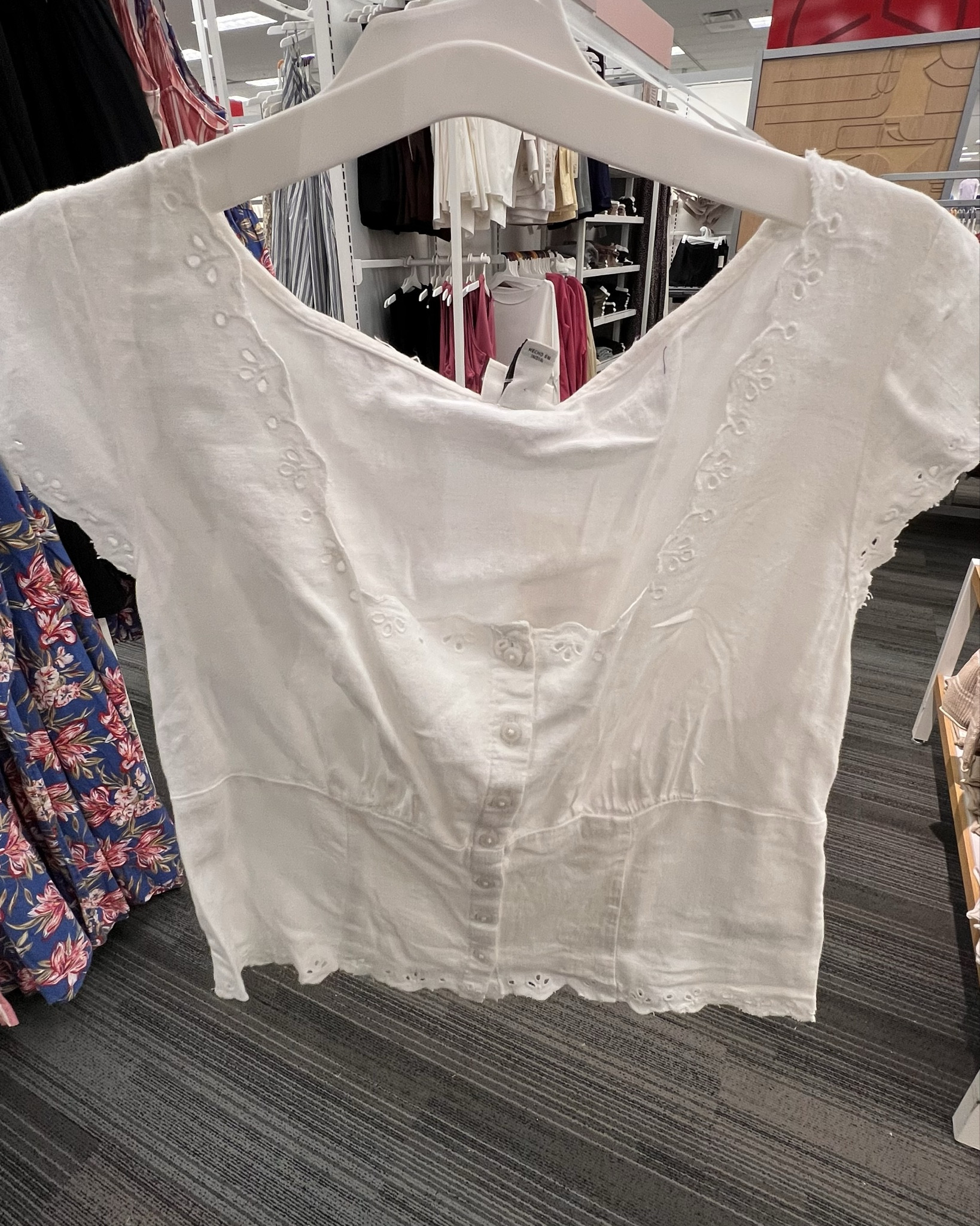 Women's Button-Front Scalloped Hem Top - A New Day™ Bright White on sale at Target 

#LTKgrwm #LTKootd #LTKSaleAlert