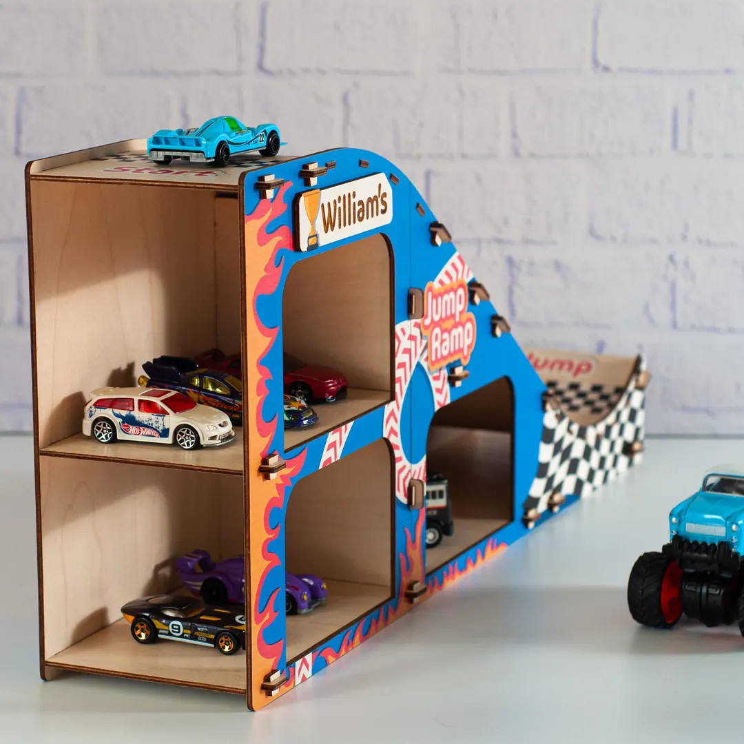 Custom Jump Ramp for Boys, Kids Name Toys, Toys Cars Parking Garage, Montessori Toys Cars Storage... | Etsy (US)