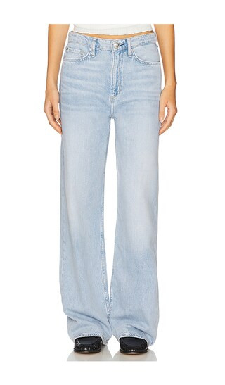 Rag & Bone Featherweight Logan Mid Rise Wide Leg Jeans in Blue. - size 26 | Revolve Clothing (Global)