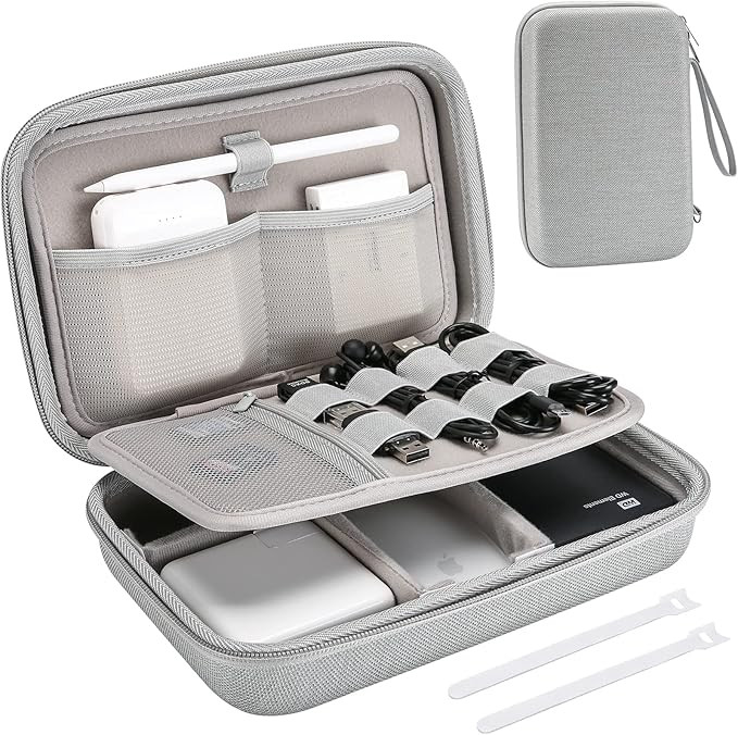 ProCase Hard Travel Electronic Organizer Case for MacBook Power Adapter Chargers Cables Power Ban... | Amazon (US)