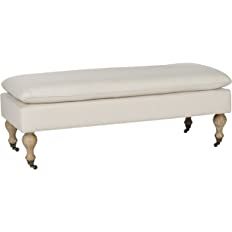 Safavieh Hudson Collection Hampton Pillowtop Bench, Creme | Amazon (US)