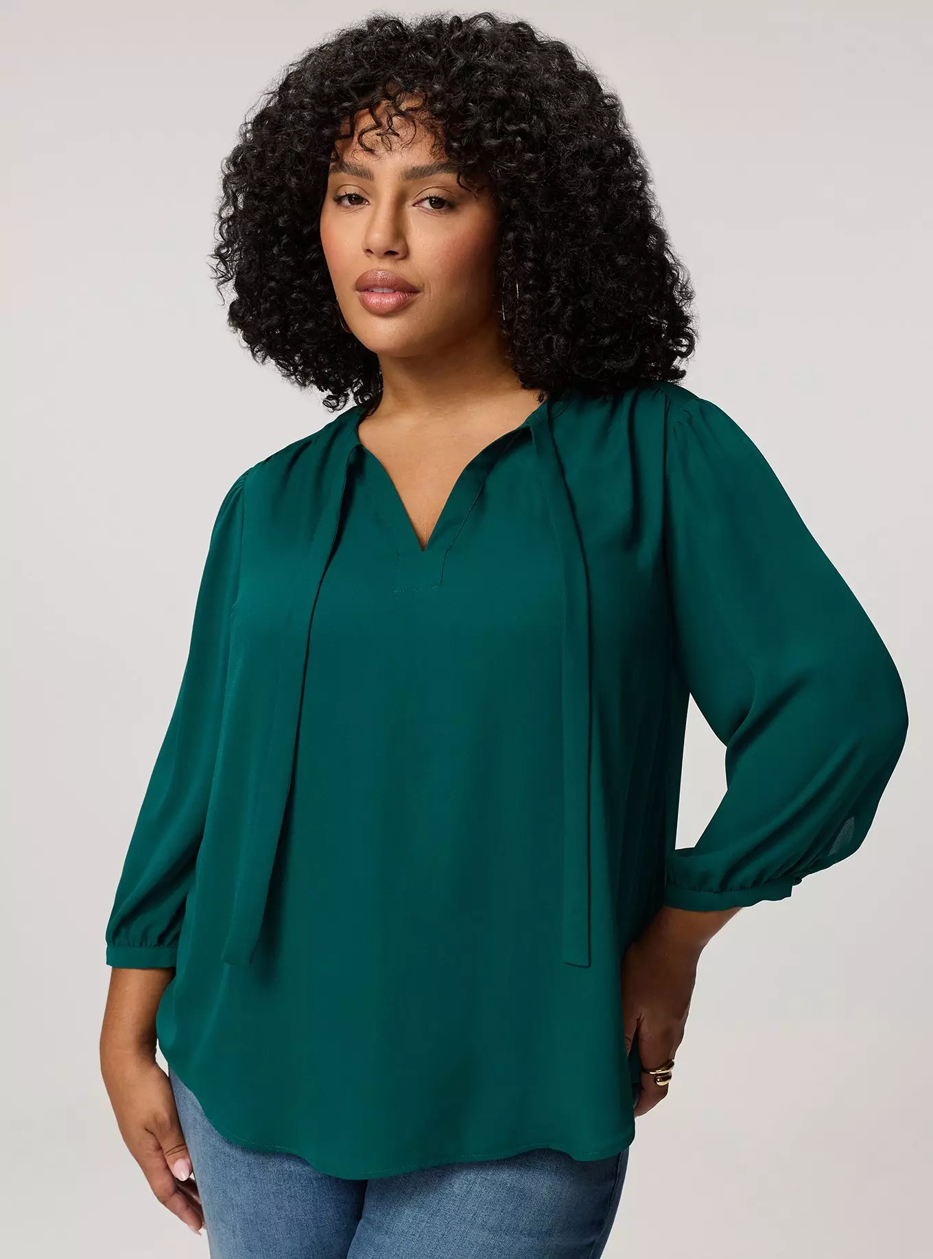 Georgette Tie Blouse | Torrid (US & Canada)