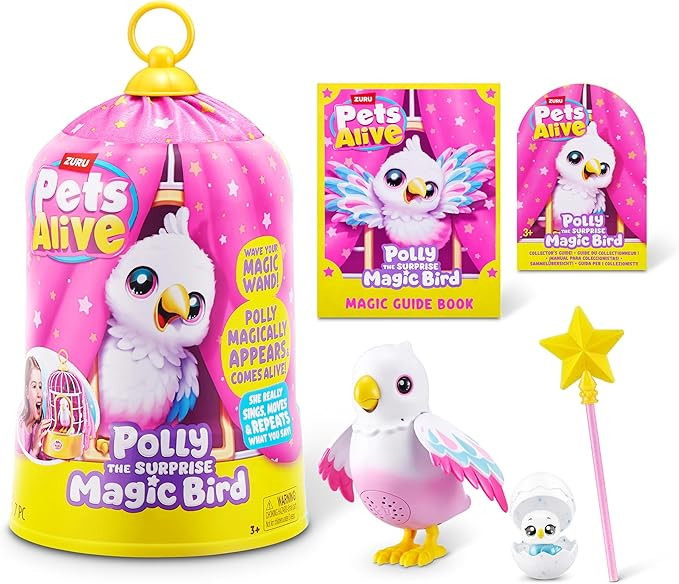 Pets Alive Polly The Magic Bird by ZURU, Robotic Toy Pet Bird | Amazon (US)