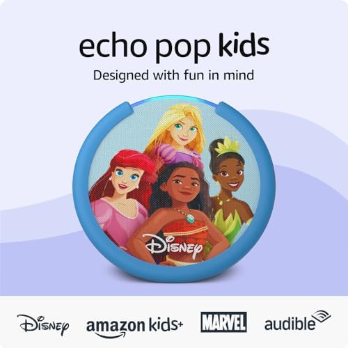 Echo Pop Kids | Designed for kids, with parental controls | Disney Princess | Amazon (US)