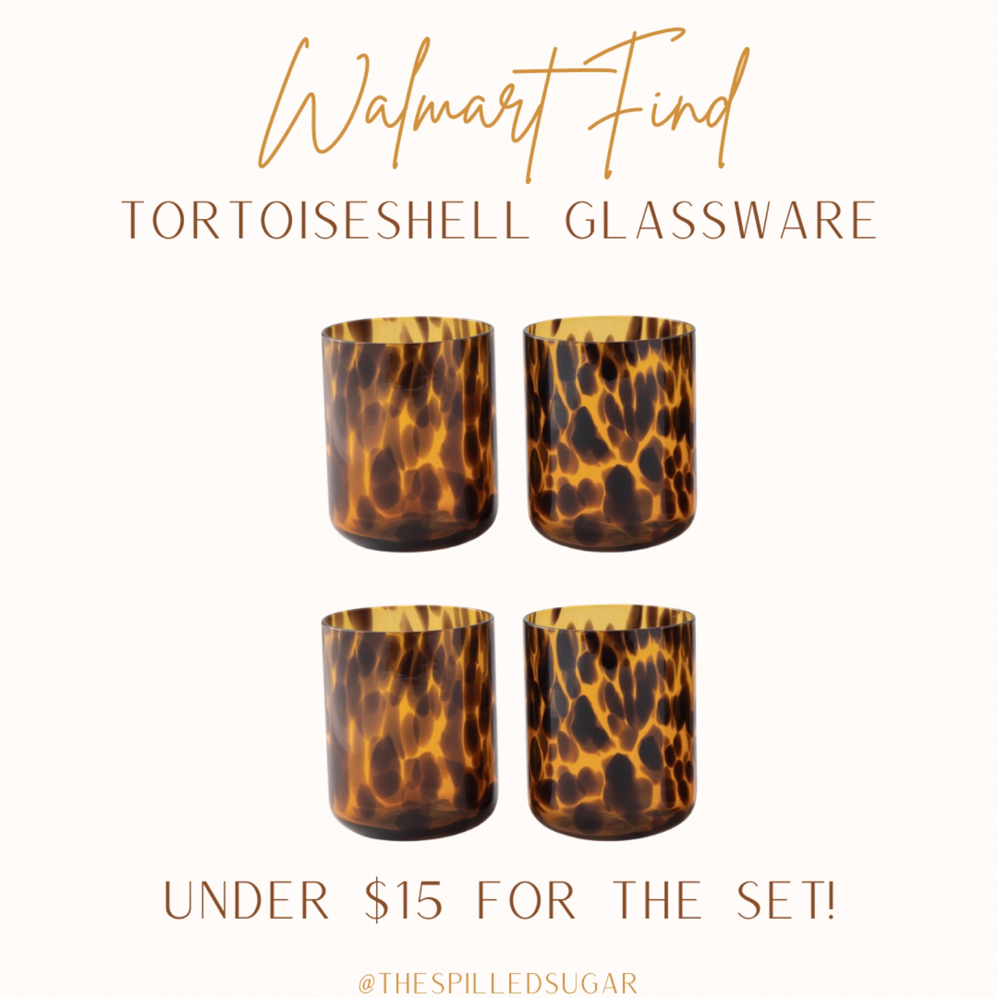 Tortoiseshell is having a major moment this fall! Love this affordable tortoiseshell glassware from Walmart! 

Walmart finds, affordable decor, tabletop, fall decor, fall finds, tablescape ideas, fall table

#LTKSeasonal #LTKParties #LTKFindsUnder50
