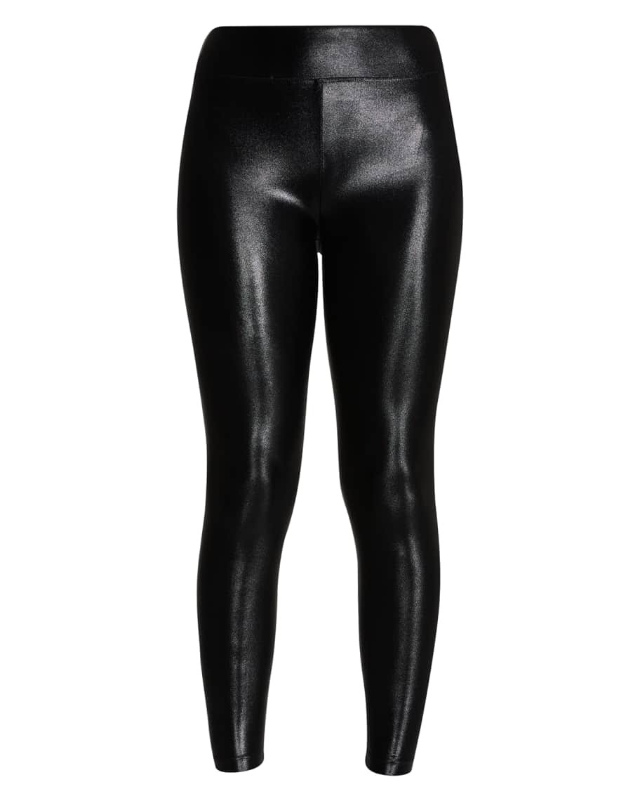 Lustrous High-Rise Athletic Leggings | Neiman Marcus