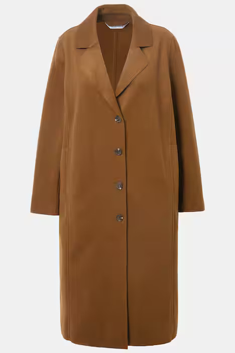 Lapel Collar Coat | Ulla Popken - US