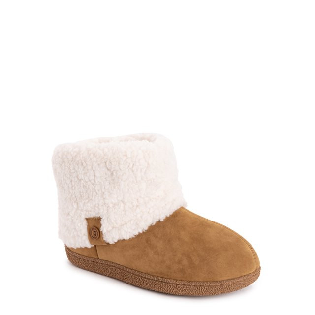 Muk Luks Women's Poly Suede Boot Slipper | Walmart (US)