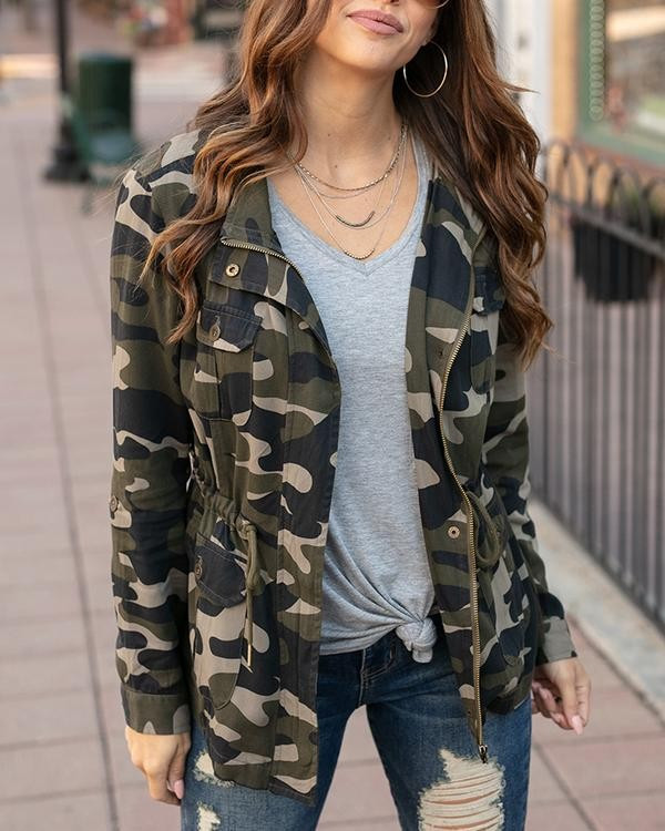 (**new item**) Camo Cargo Jacket | Grace and Lace