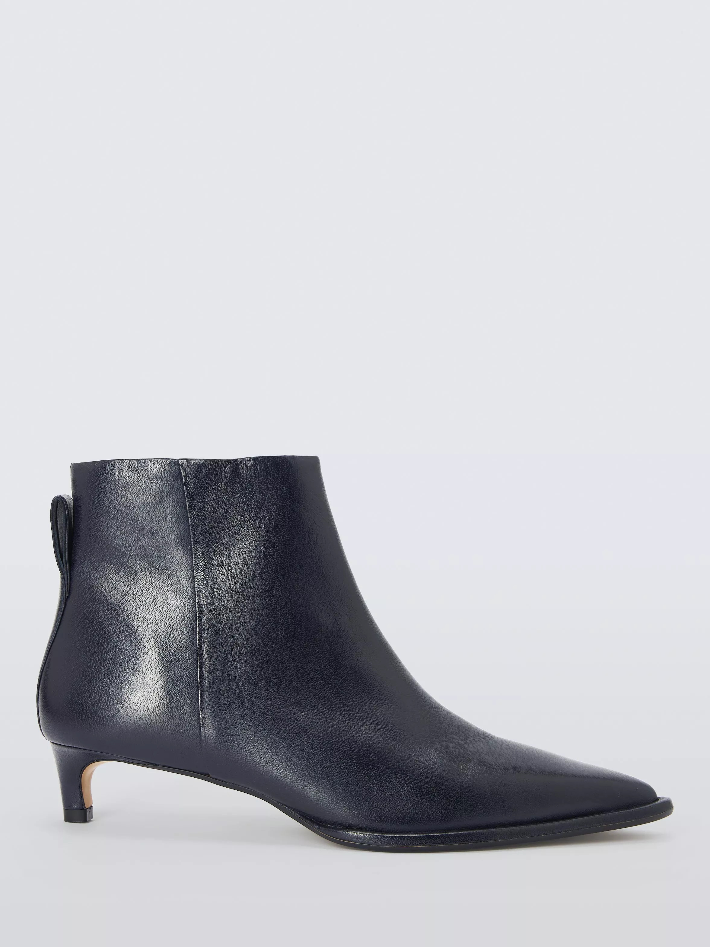 Opalite San Crispino Leather Kitten Heel Dressy Ankle Boots, Midnight, 6 | John Lewis (UK)