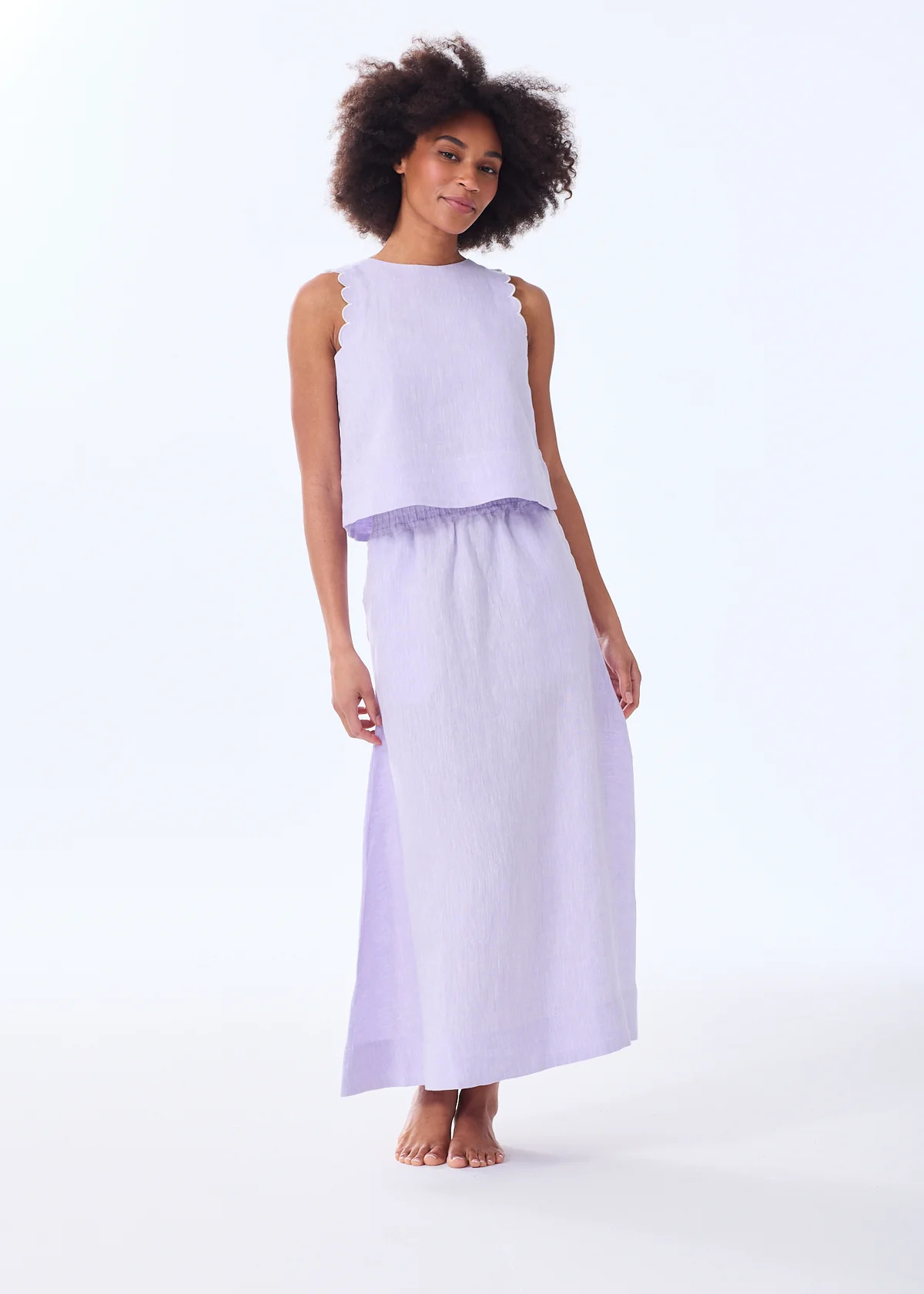 The Scallop Linen Tank | Alice Walk