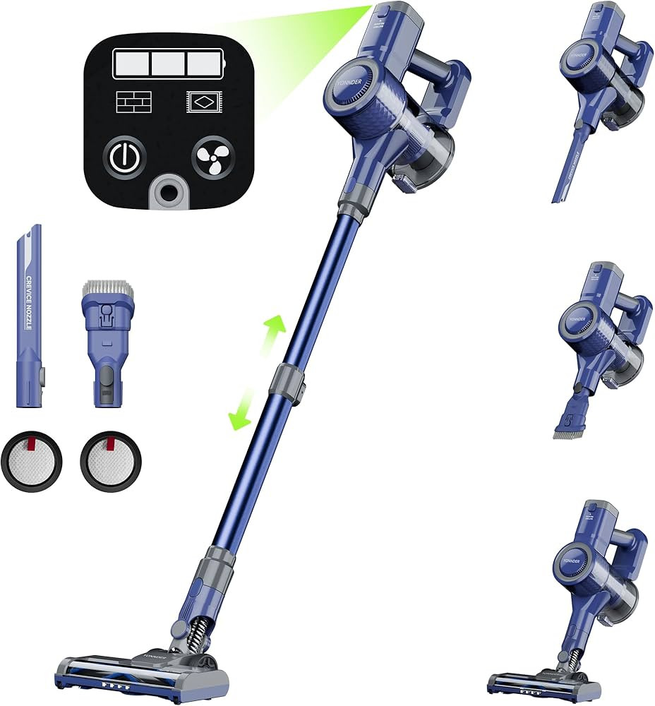 E1 Cordless Vacuum Cleaner, 30Kpa Powerful Suction, Rechargeable Battery, Lightweight, LED Headli... | Amazon (US)