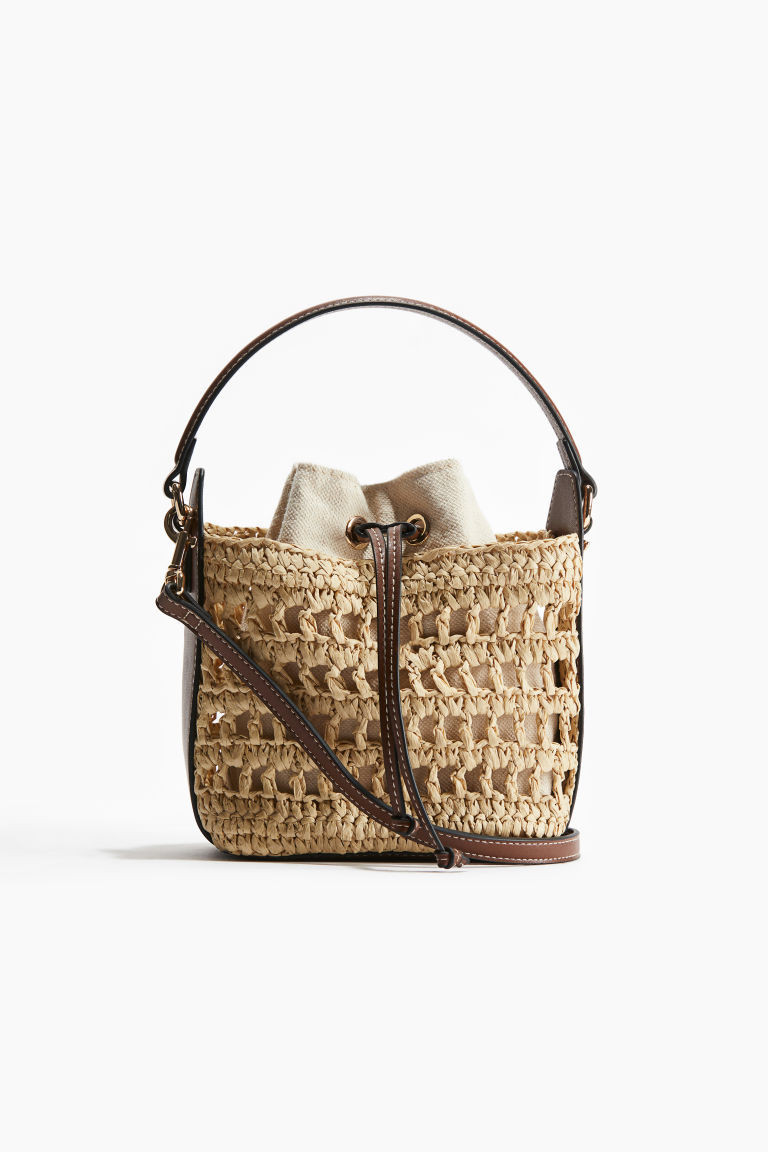 H & M - Straw Crossbody Bag - Beige | H&M (US + CA)