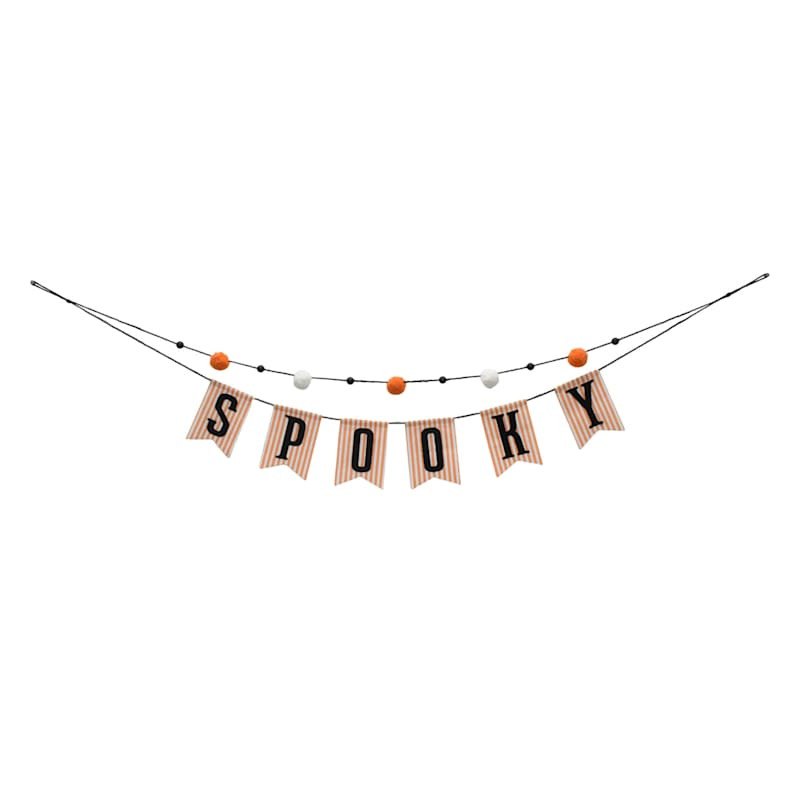 Spooky Banner with Pom Poms, 72" | At Home