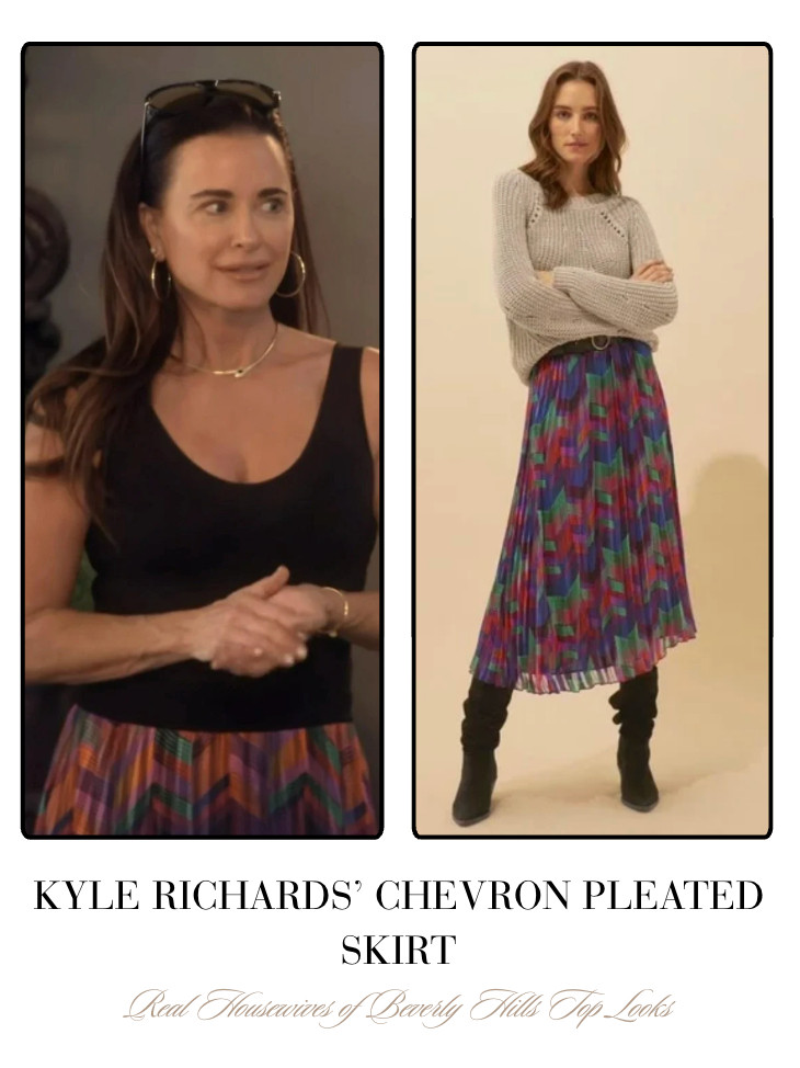 Kyle Richards' Chevron Pleated Skirt 

 