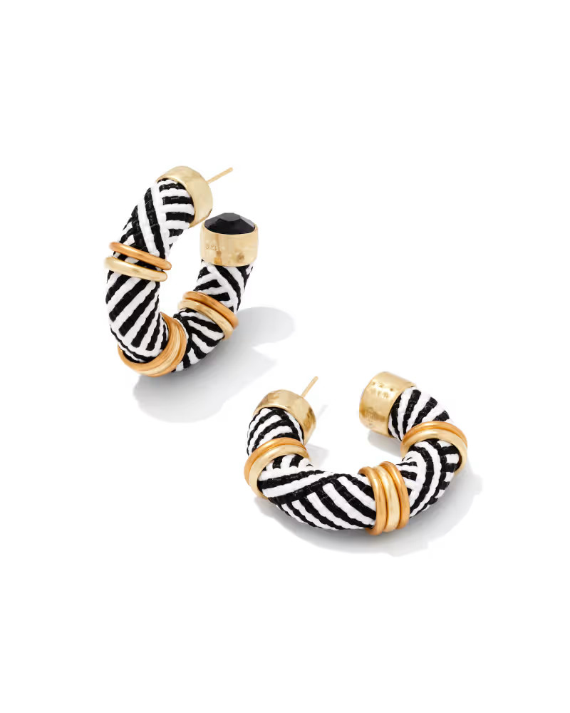 Maya Mixed Metal Hoop Earrings in Black Mix | Kendra Scott