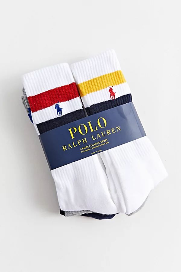 Polo Ralph Lauren Double Stripe Sock 6-Pack | Urban Outfitters (US and RoW)