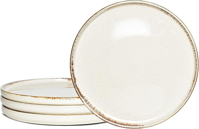 Bosmarlin Stoneware Dinner Plates, Set of 4 for Salad, Pasta, Dessert, Microwave and Dishwasher S... | Amazon (US)