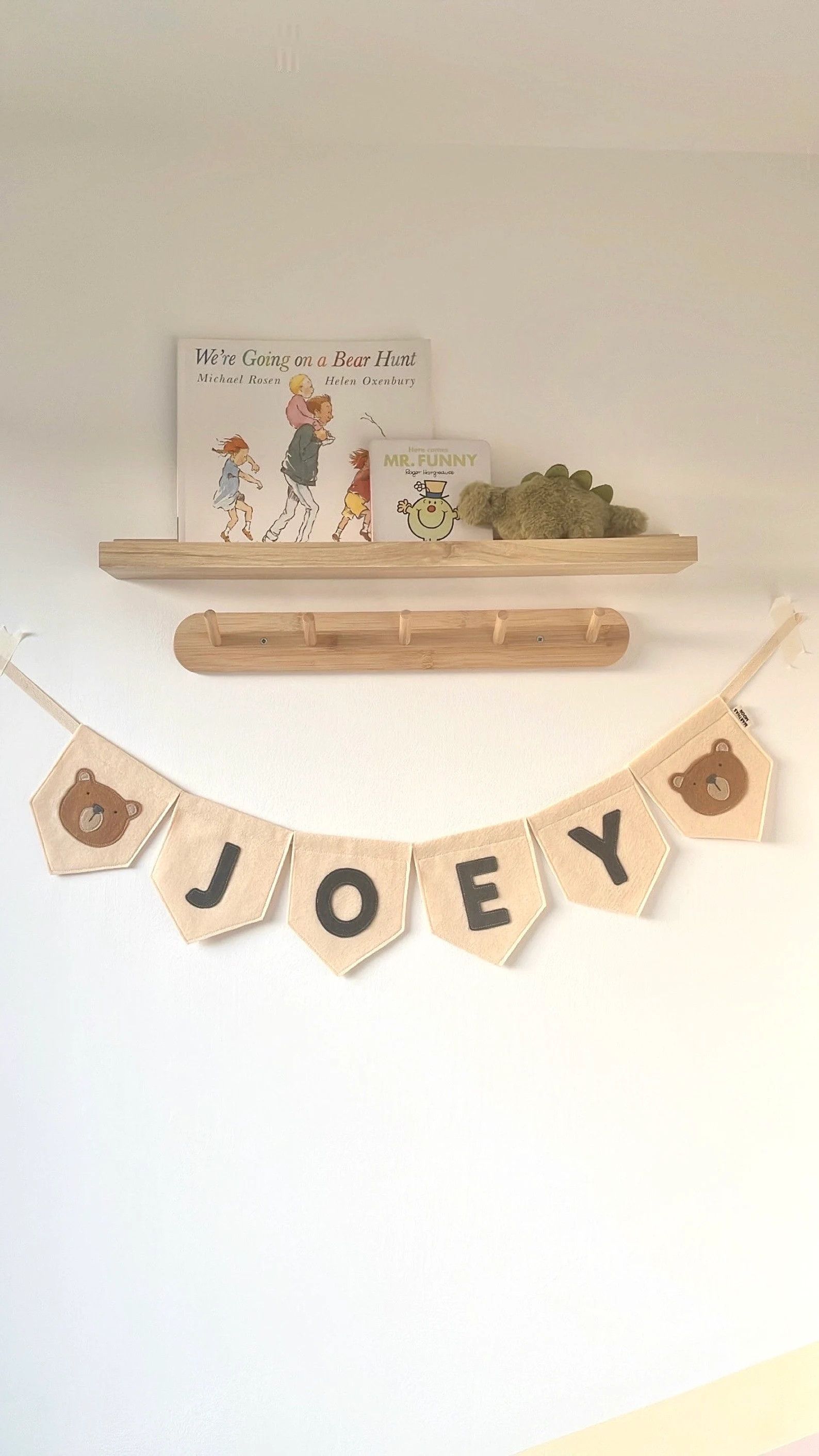 Bear Name Bunting- Felt Customised Name Bunting - Bear Nursery Decor- Nursery Bunting - Personali... | Etsy (Global)