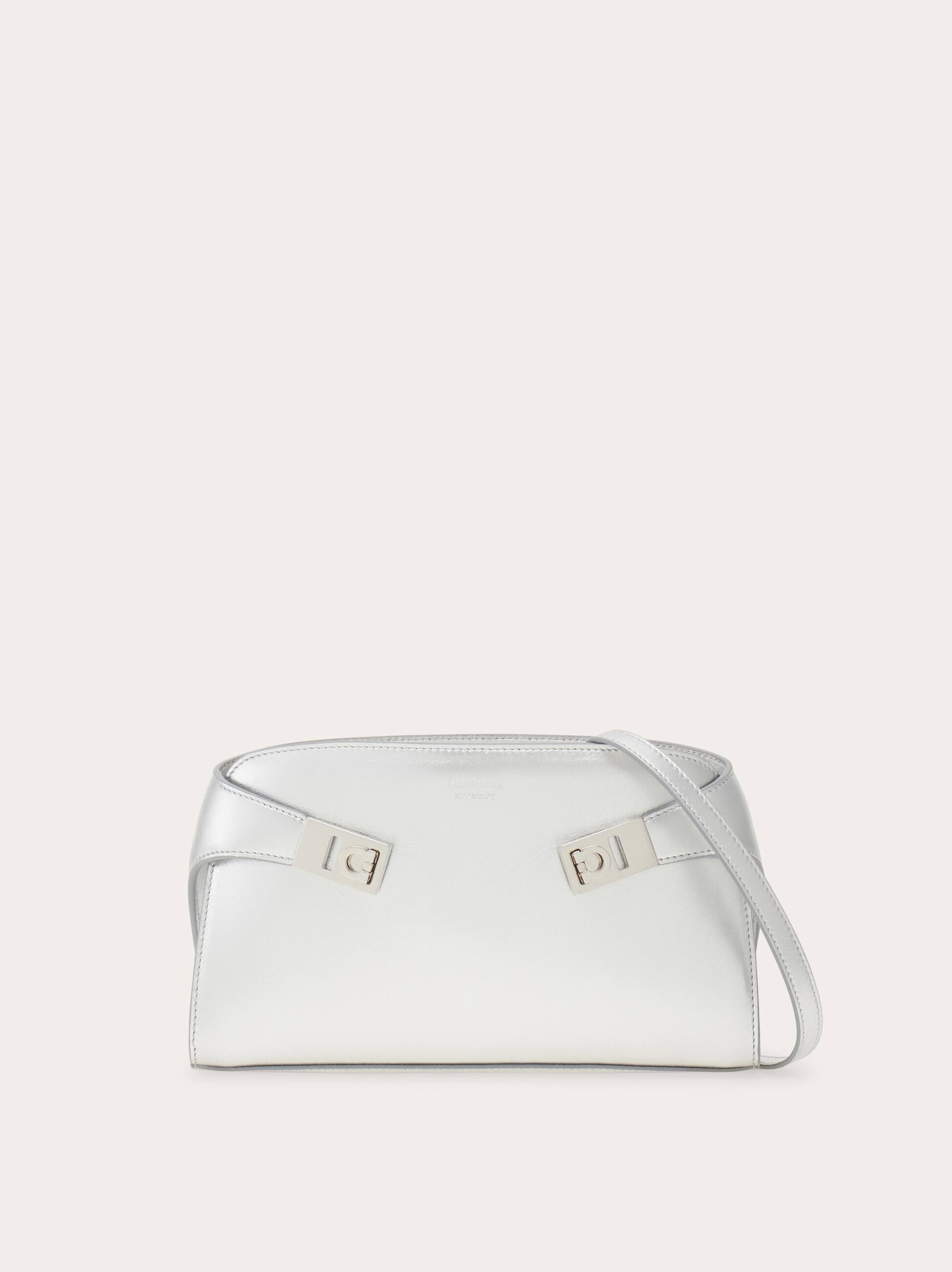 Ferragamo Women Metallic Hug mini crossbody bag Silver | Ferragamo